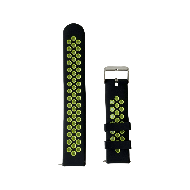 For Samsung Huawei watch strap two-color strap Breathable sports smart watch universal silicone strap