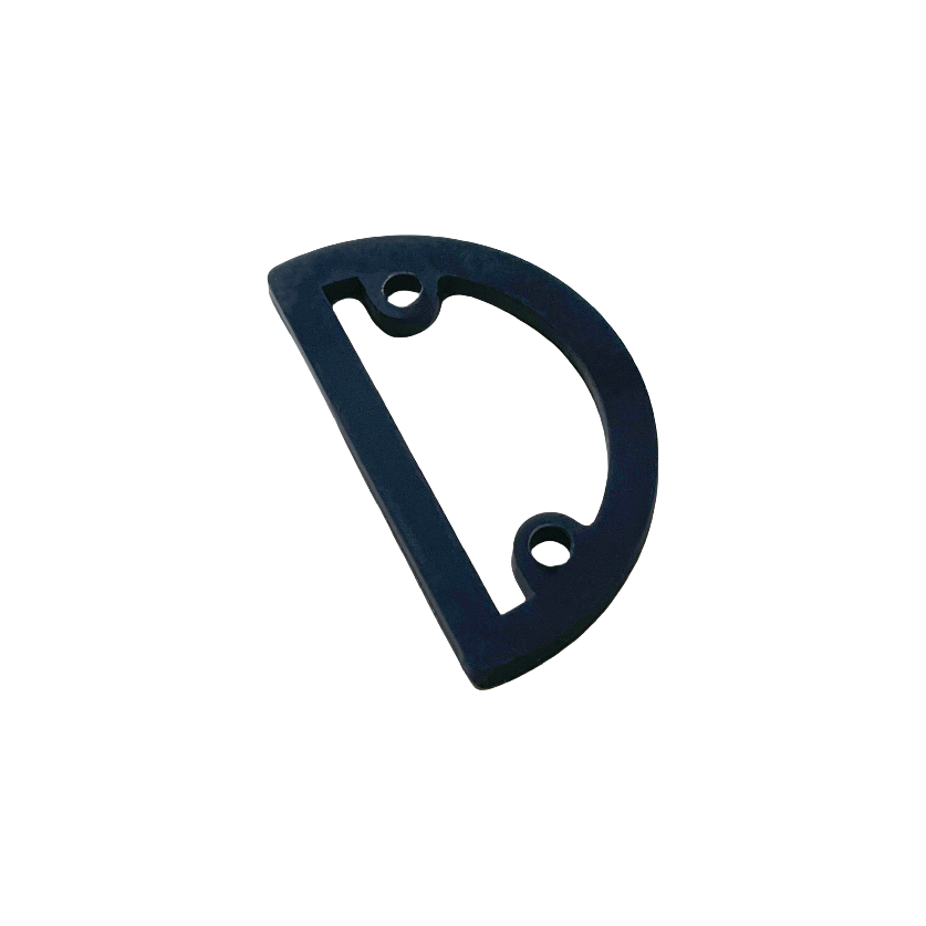Custom Silicone Waterproof Gasket Supplied by Manufacturer, Half-Circle Black D-Shaped Sealing Waterproof Silicone Ring, 31mm