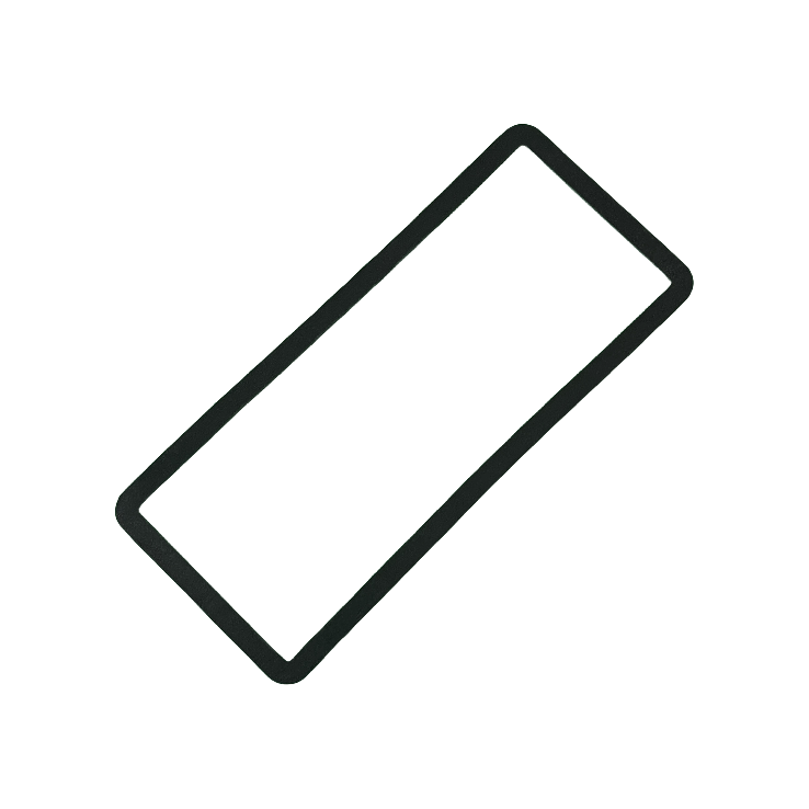Factory-customized square silicone rubber rings for wear-resistant electrical appliances and furniture, 83*36mm black sealing silicone rubber waterproof rings
