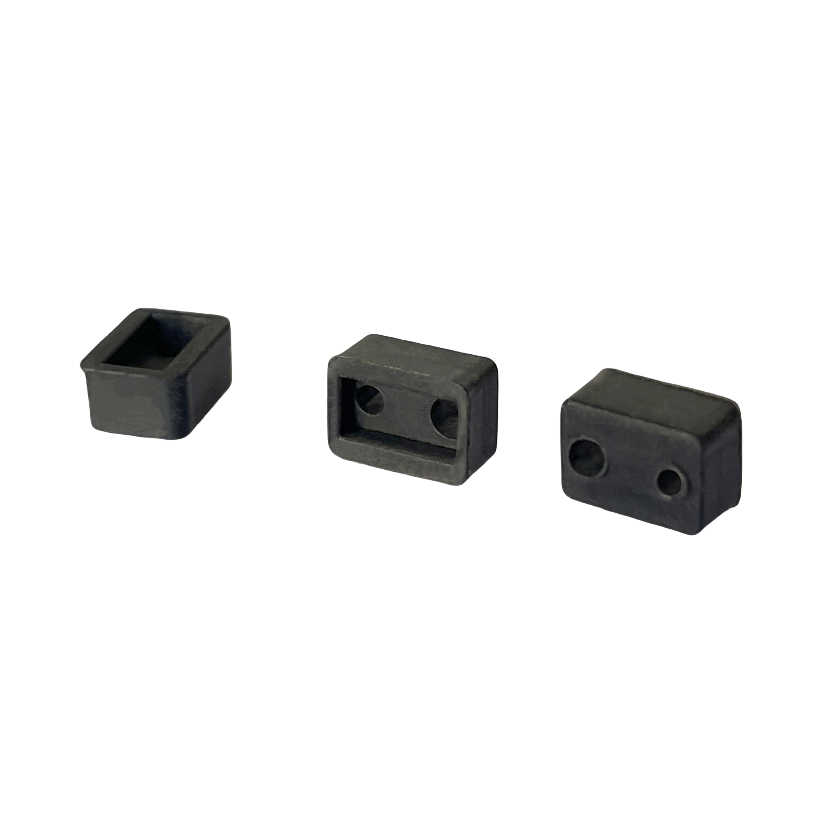 Silicone Rubber Products Factory Customized Silicone Accessories Black Square 5.2mm Sensor Silicone Accessories