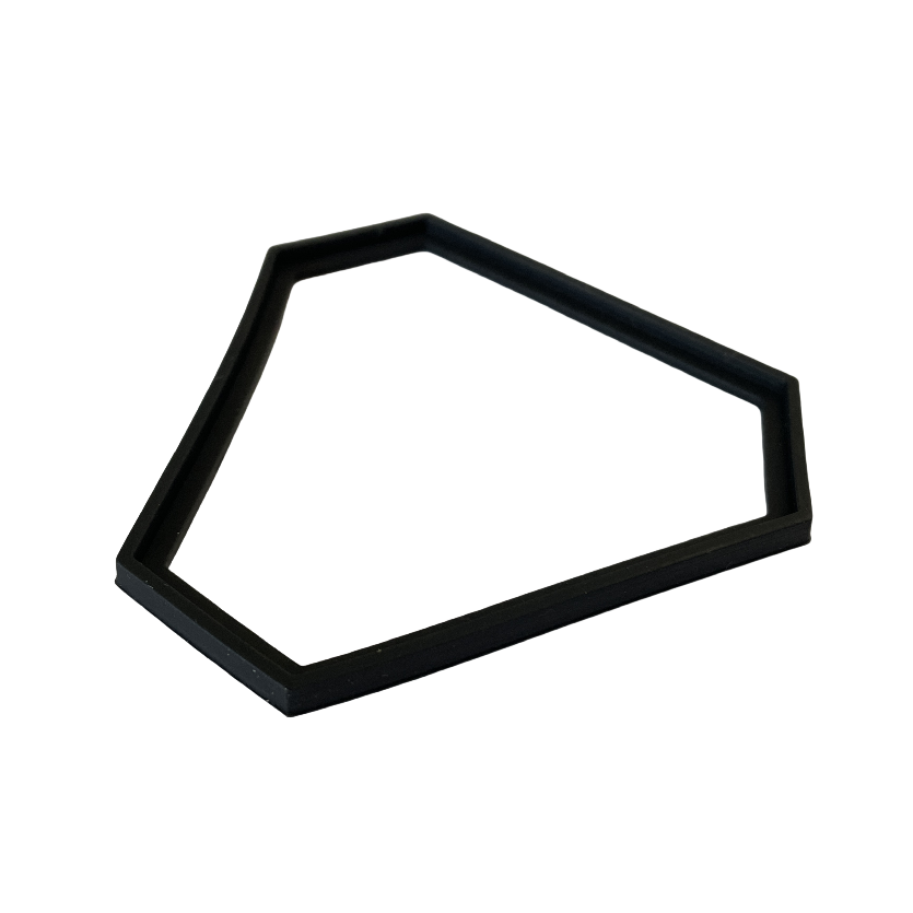 Customizable Wholesale Silicone Lamp Decoration Waterproof Gasket, 75mm Irregular Black Seal Waterproof Five-sided Silicone Ring