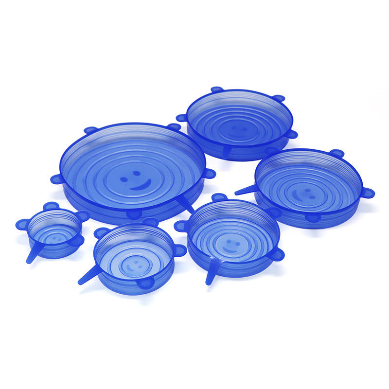 Multifunctional Silicone Seal Cover Kitchen Food Wrap Silicone Bowl Lid Food Grade Square Silicone Storage Cover