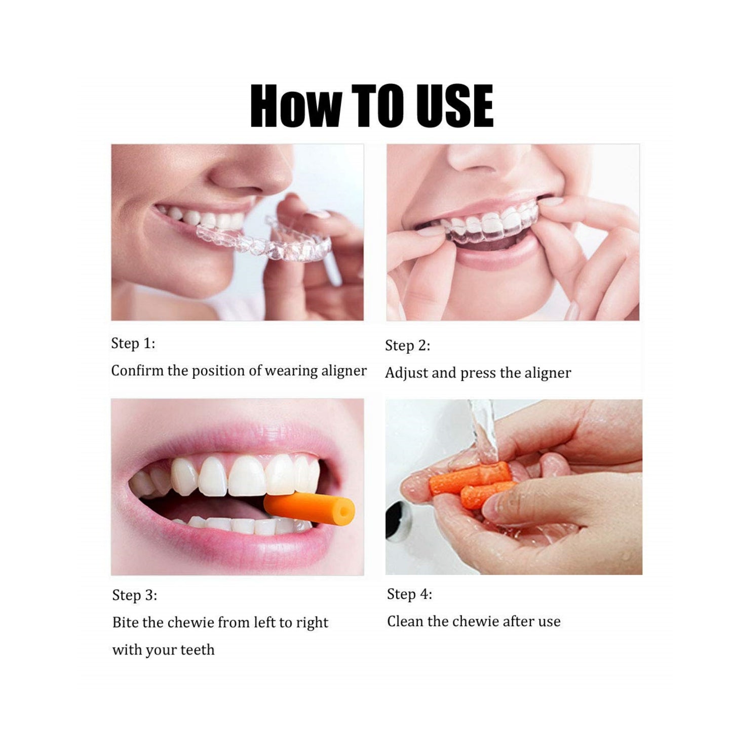 Orthodontic chewies Forged masseter orthodontic chewies for braces Invisible braces chewies
