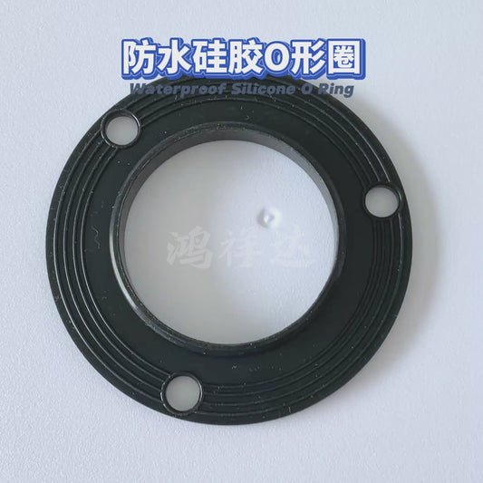Customized specification silicone rubber waterproof ring with a diameter of 71.5mm, black EPDM sealing silicone rubber ring flange gasket