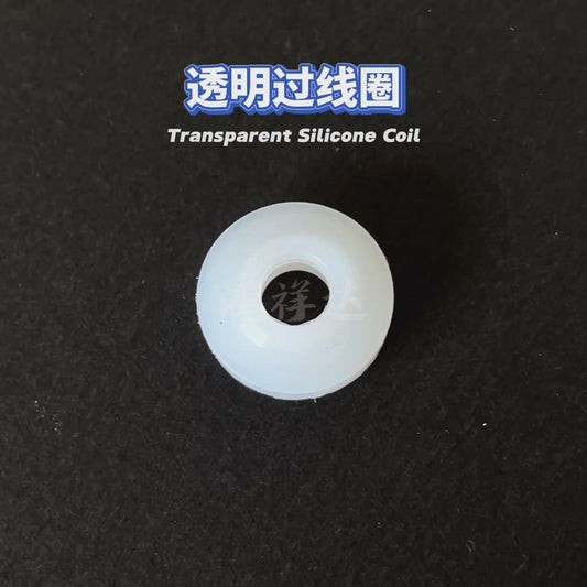 Customized circular silicone rubber coil, soft and wear-resistant protective coil, waterproof thickened transparent silicone rubber protective wire cover hole