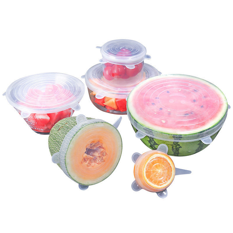 Multifunctional Silicone Seal Cover Kitchen Food Wrap Silicone Bowl Lid Food Grade Square Silicone Storage Cover