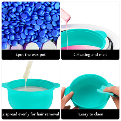 Factory wholesale silicone folding wax bean bowl Detachable wax bowl for hair removal wax heater lining