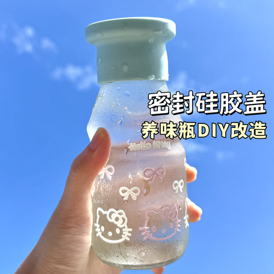 Renovation of flavor bottle caps Food grade silicone sealing and leak-proof repeated use of round stoppers Flavor glass bottle caps
