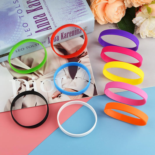 Colored silicone bracelets Camping party group silicone wristbands