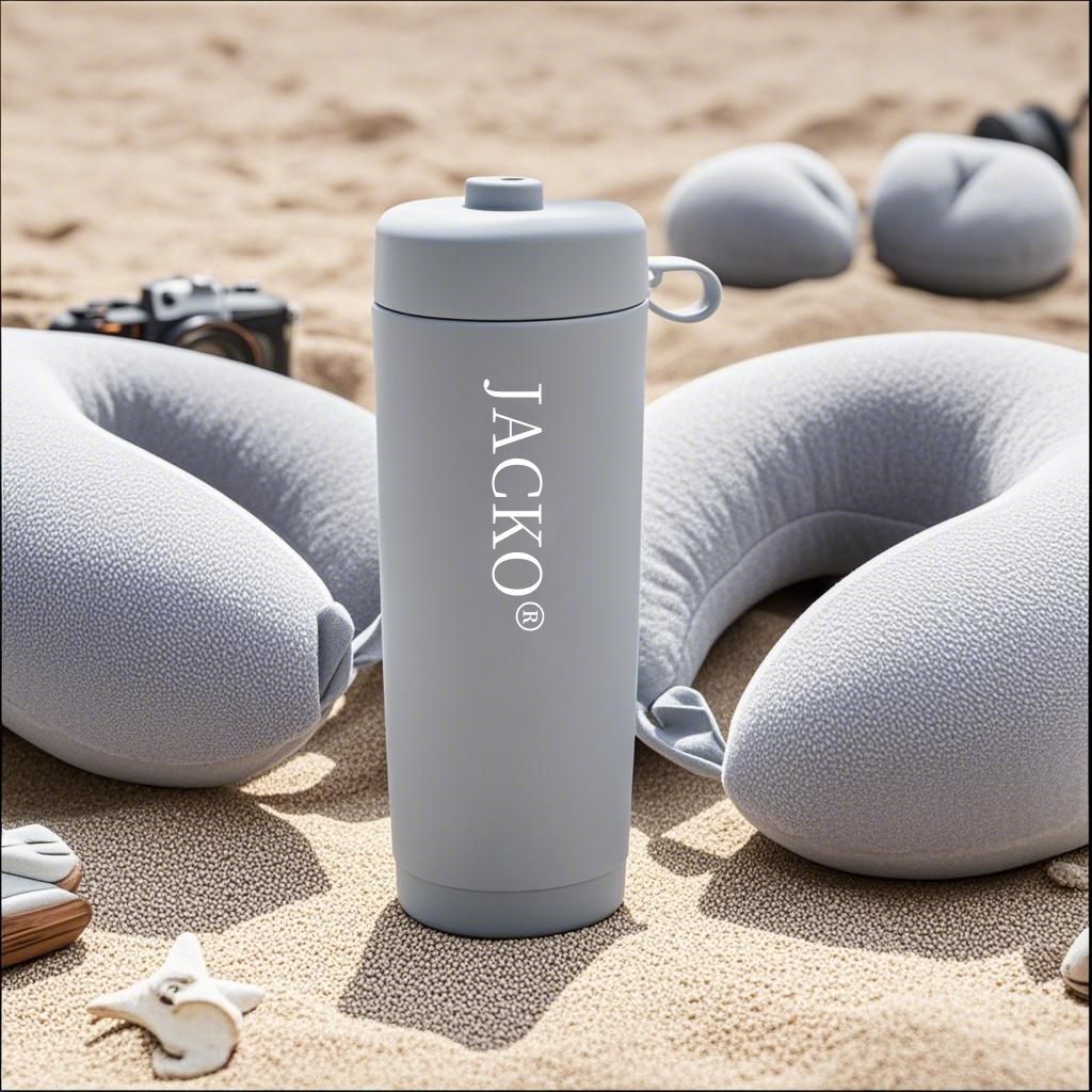 Two-in-one portable travel storage box, dual-purpose inflatable pillow, essential portable silicone storage box