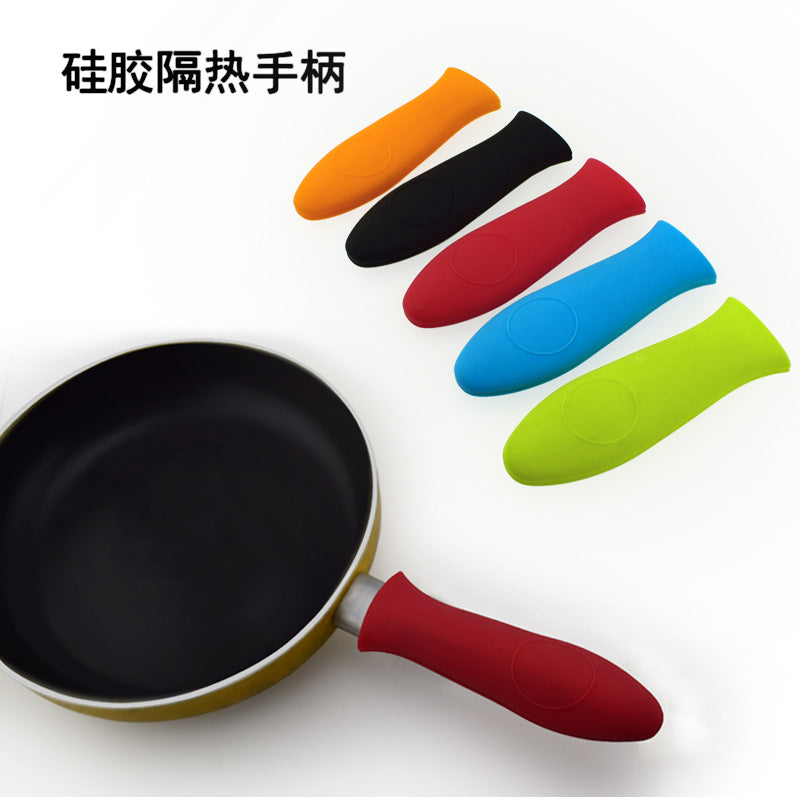 Thickened silicone pan handle insulated sleeve Cast iron pan skillet non-slip and anti-scalding silicone pan handle sleeve Handle sleeve high temperature resistant