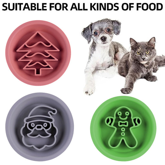 Food grade silicone cutlery for dogs slow bowl for Cats pet Slow bowl for pets