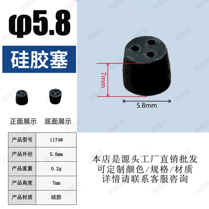 Manufacturer Custom Wholesale Accessories Silicone Rubber Three-Eye Sealing Gasket Wire Penetration Sealing Plug