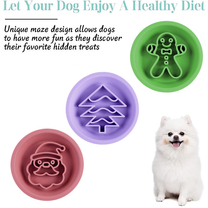 Food grade silicone cutlery for dogs slow bowl for Cats pet Slow bowl for pets