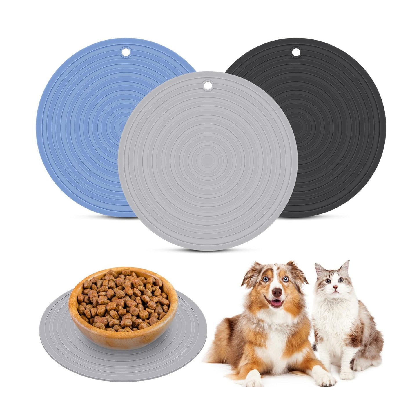 Silicone pet placemat spill-proof feeding mat Non-slip and easy to clean food-grade silicone feeding mat for cats and dogs