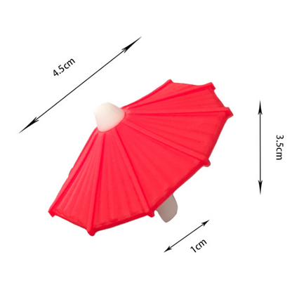 Creative Umbrella wine Glass tag Silicone umbrella Red wine Glass Recognizer Cup differentiator label party supplies