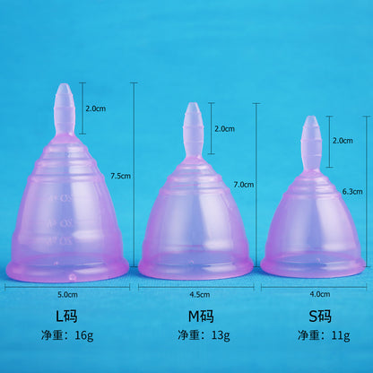 Female silicone menstrual cup can be reused sports swimming anti-leakage easy to clean liquid silicone moon cup