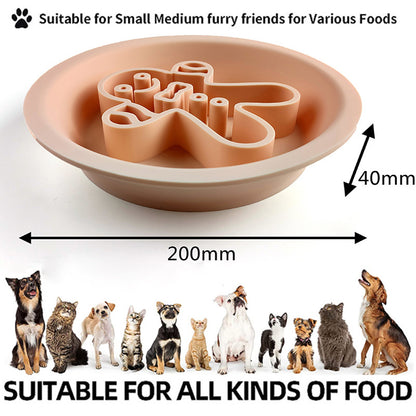 Food grade silicone cutlery for dogs slow bowl for Cats pet Slow bowl for pets