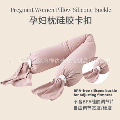 Customizable Color Pregnancy Pillow Silicone Buckle Food-Grade Silicone Long Candy Pregnancy Pillow Adjustment Buckle