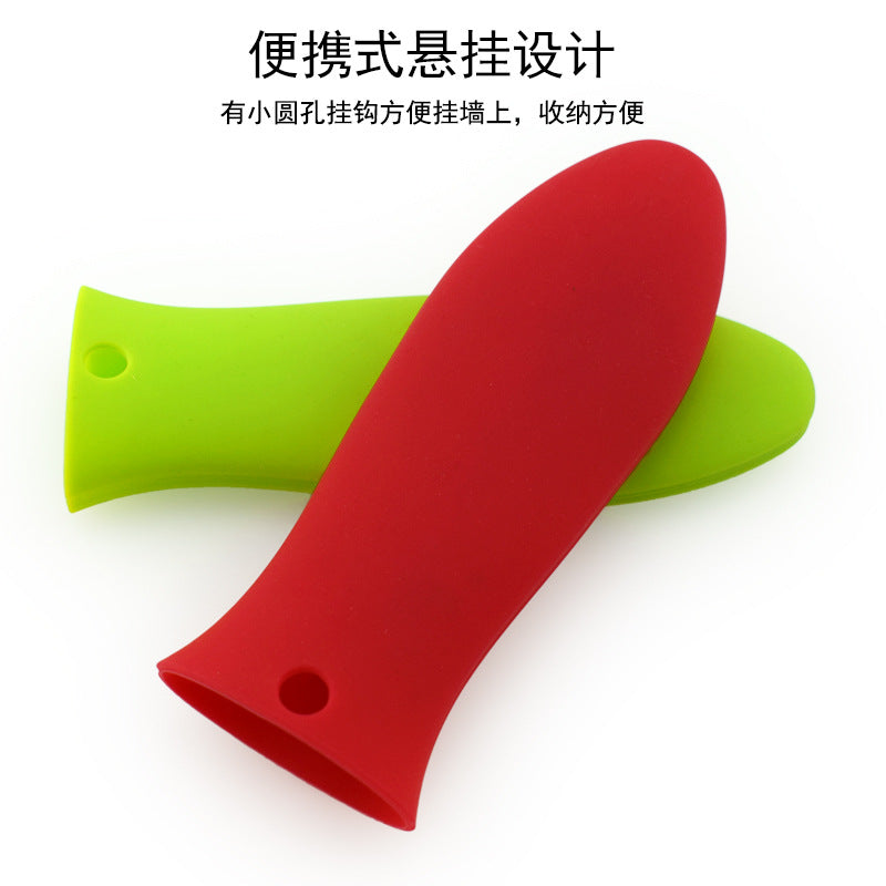 Thickened silicone pan handle insulated sleeve Cast iron pan skillet non-slip and anti-scalding silicone pan handle sleeve Handle sleeve high temperature resistant