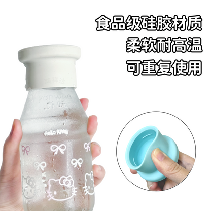 Renovation of flavor bottle caps Food grade silicone sealing and leak-proof repeated use of round stoppers Flavor glass bottle caps
