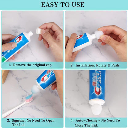 Customizable Best-Selling No-Cap Toothpaste Squeezer, Easy to Clean and Dustproof Silicone Transparent Lazy Person Self-Sealing Toothpaste Cap