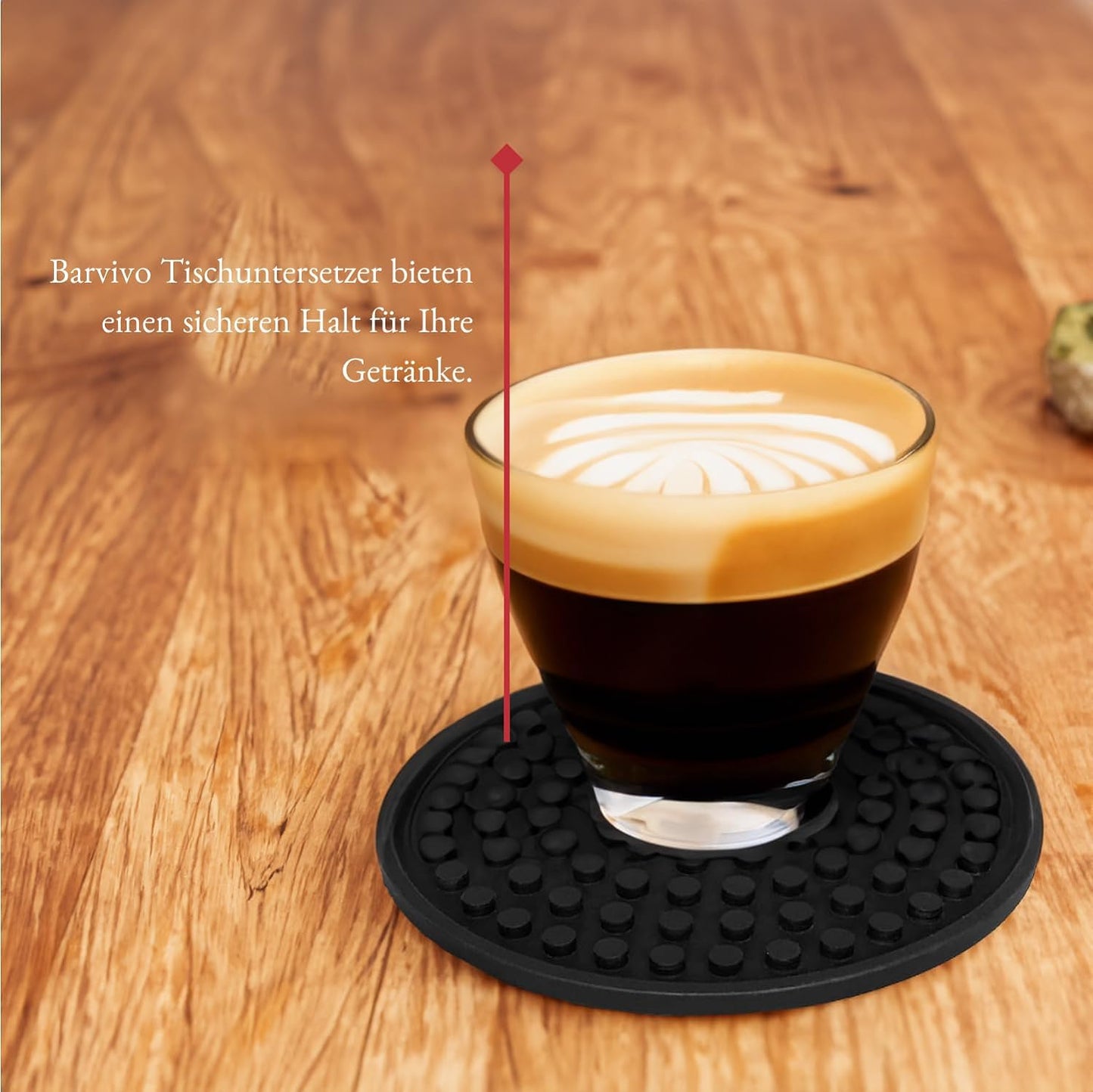 Non-breakable silicone drink coasters for the desk table bar protect non-slip tabletop coasters