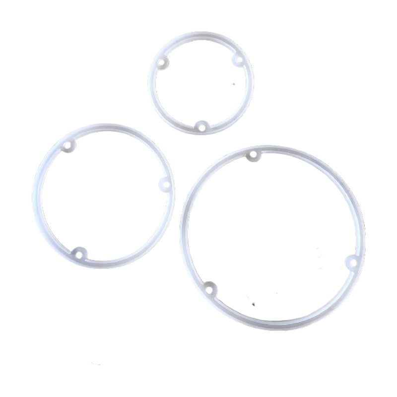 Multi-specification high-temperature resistant O-ring dust-proof sealing circular 2.5-inch, 3.5-inch and 4-inch transparent silicone waterproof rings