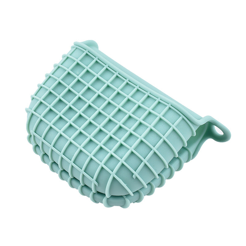 Silicone insulated hand grip High temperature resistant lattice hand grip 70g thickened silicone anti-heat grip oven Oven microwave oven