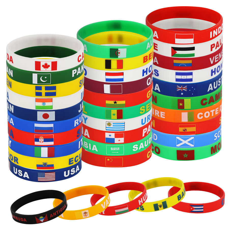 World Cup silicone bracelet national team bracelet Brazilian wristbands Argentine wristbands German wristbands