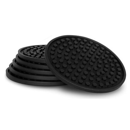 Non-breakable silicone drink coasters for the desk table bar protect non-slip tabletop coasters