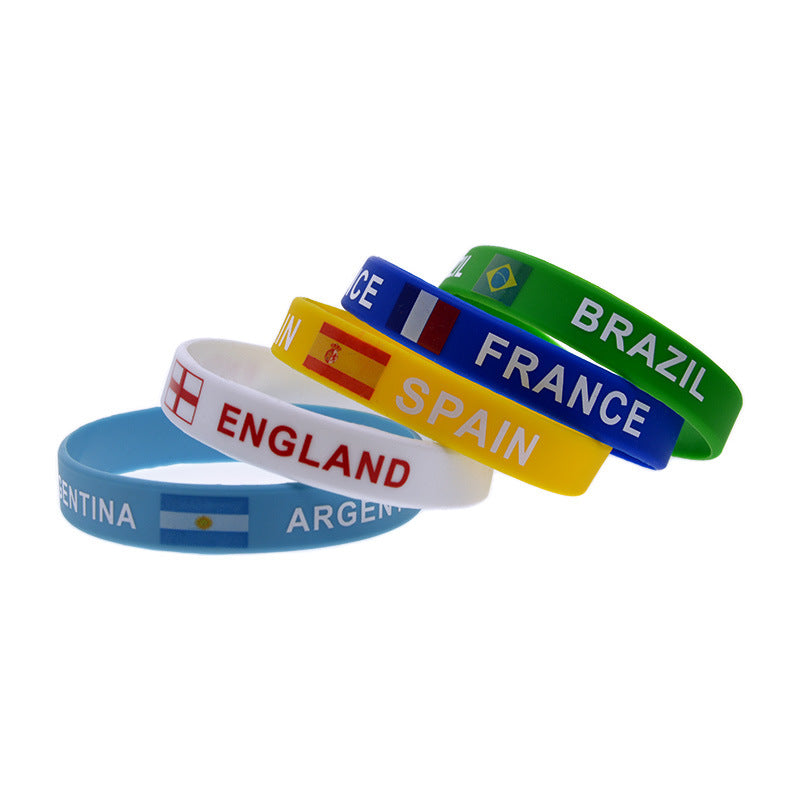 World Cup silicone bracelet national team bracelet Brazilian wristbands Argentine wristbands German wristbands