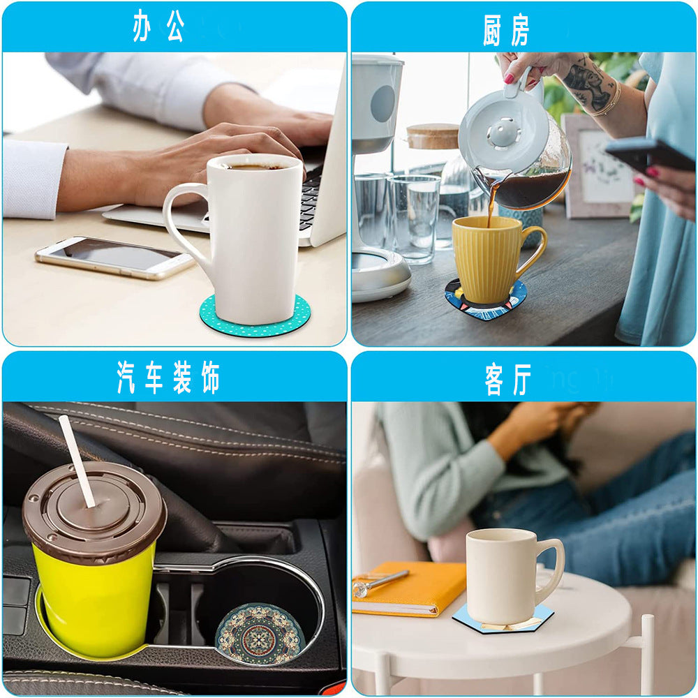 Neoprene coaster diving car coaster coffee drink insulation mat