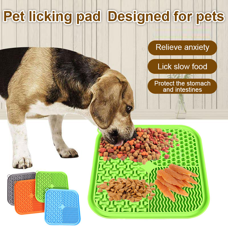 Cat and dog slow feeding mat pet universal feeding utensils silicone non-slip suction cup slow feeding mat