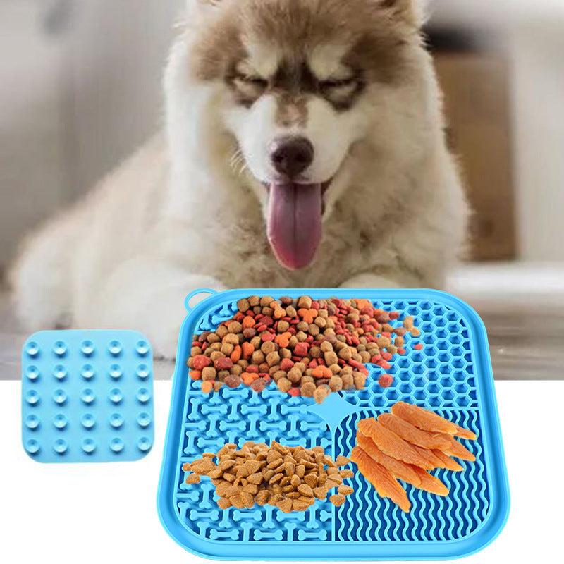 Cat and dog slow feeding mat pet universal feeding utensils silicone non-slip suction cup slow feeding mat