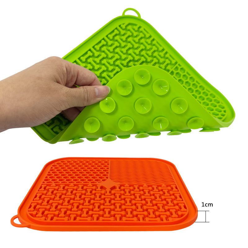 Cat and dog slow feeding mat pet universal feeding utensils silicone non-slip suction cup slow feeding mat