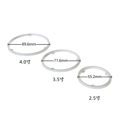 Multi-specification high-temperature resistant O-ring dust-proof sealing circular 2.5-inch, 3.5-inch and 4-inch transparent silicone waterproof rings