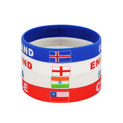 World Cup silicone bracelet national team bracelet Brazilian wristbands Argentine wristbands German wristbands