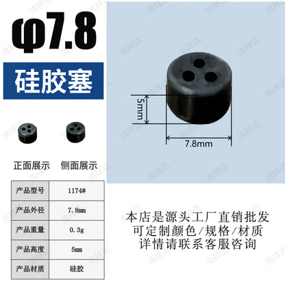 Manufacturer Custom Wholesale Accessories Silicone Rubber Three-Eye Sealing Gasket Wire Penetration Sealing Plug