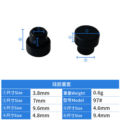 Customized Hollow Silicone Plug Hole Rubber Stopper Automation Equipment Waterproof High Temperature Resistant Sleeve Silicone T-shaped Block Head