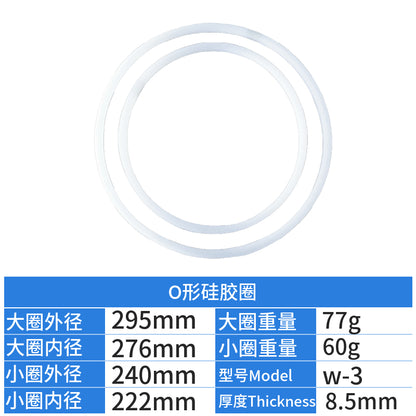 Custom Wholesale Flat Round Silicone Rings, 295mm Square Bar Flat Round Transparent Silicone Waterproof Ring, 240mm O-Ring Seal