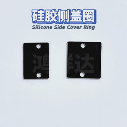 Customized lamp accessories side cover ring based on drawings and samples. Outdoor camping lamp accessories - black square silicone side cover gasket.