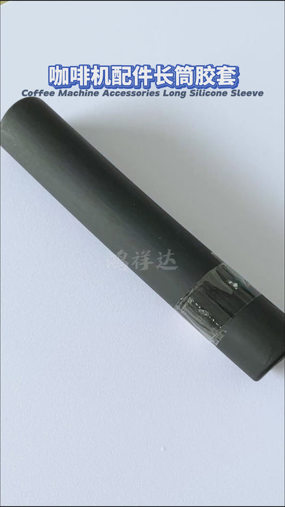 Customized Coffee Machine Accessory Silicone Sleeve, 137mm Black Hollow Long Tube Silicon Rubber Sleeve Parts