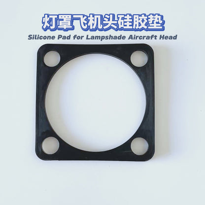 Customized Silicone Pad for Airplane Headlight, 66mm Square Lamp Accessory, Black Light Cover, Airplane Head Silicone Pad Sheet