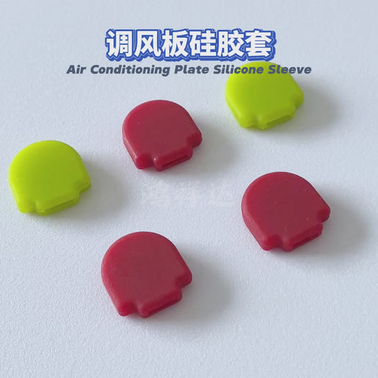 Factory Customized Air Guide Plate Silicone Cover, Silicone Rubber Machine Accessories in Red and Green, 15mm Silicone Cover