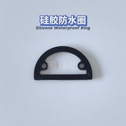 Custom Silicone Waterproof Gasket Supplied by Manufacturer, Half-Circle Black D-Shaped Sealing Waterproof Silicone Ring, 31mm