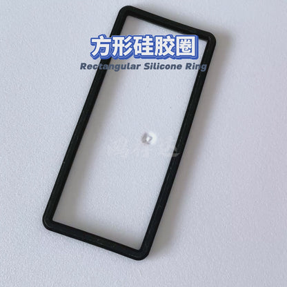 Factory-customized square silicone rubber rings for wear-resistant electrical appliances and furniture, 83*36mm black sealing silicone rubber waterproof rings
