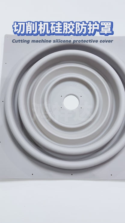 Factory Custom Square/Round Protective Cover Self-produced Cutting Machine 363mm Soft Thickened Gray Silicone Protective Cover